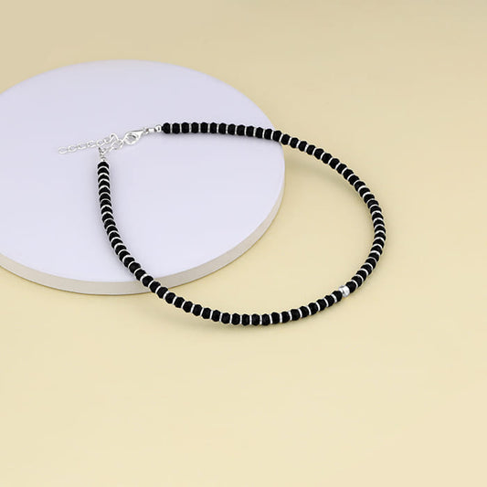 Black & Silver Premium & Elegant Anklet For Women