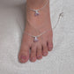 Lavender & Silver Premium & Elegant Anklet For Women