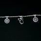 925 Sterling Silver Charm Anklet for Girls & Women – Stylish Pendant Payal with Bunny & Floral Charms