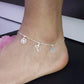 925 Sterling Silver Charm Anklet for Girls & Women – Stylish Pendant Payal with Bunny & Floral Charms